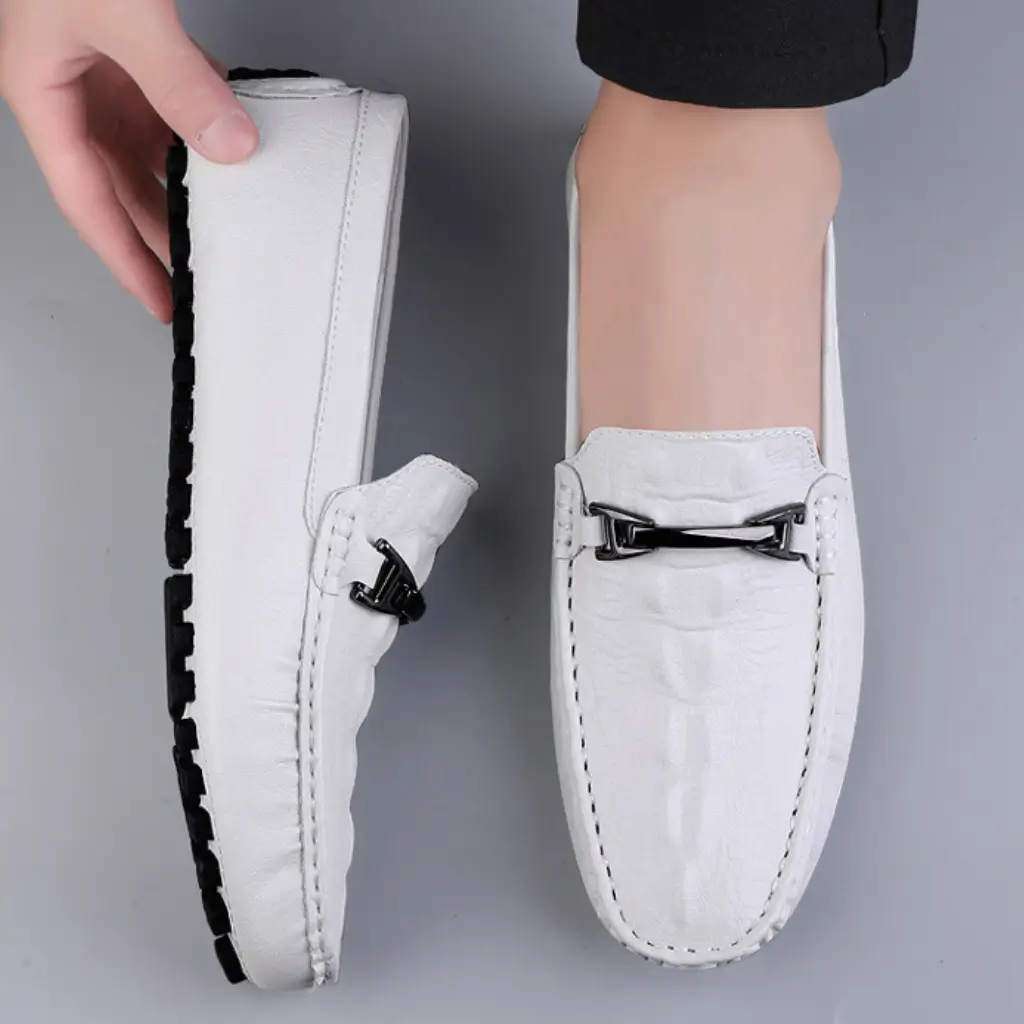 mocassim masculina branco